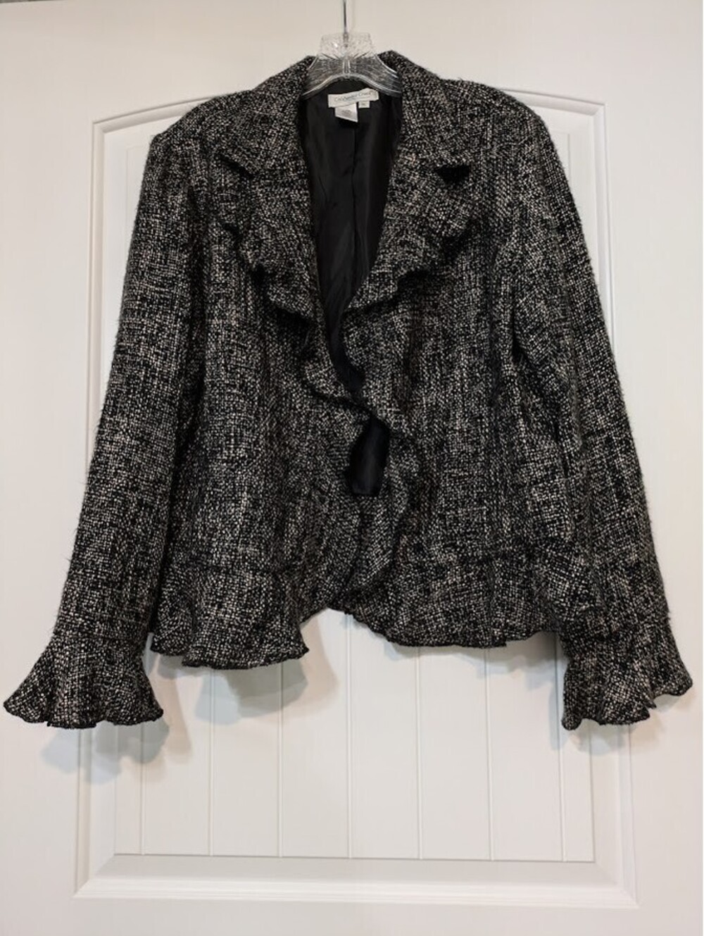 Coldwater Creek Tweed Office Jacket Black & White | Comfy | GUC